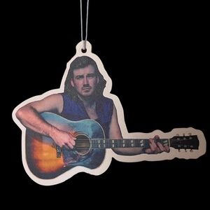 Morgan Wallen With Guitar Custom Air Freshener | Fresh Aura Merch | Cherry Scent